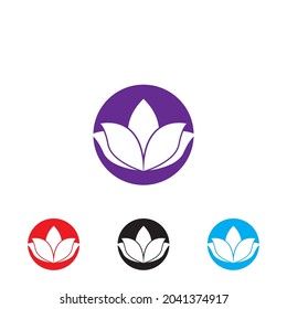 beautiful flower lotus  icon vector illustration template design