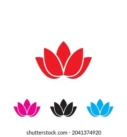 beautiful flower lotus  icon vector illustration template design