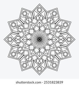 Um belo design de Mandala de flor.