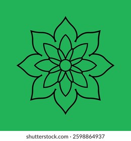 beautiful flower mandala design photo