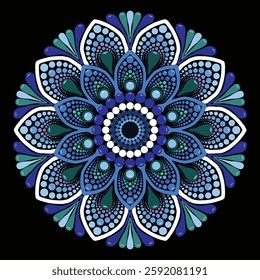 Beautiful flower mandala vintage decorative design