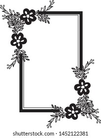 Beautiful flower, modern frame, for wallpaper of various card. Vector