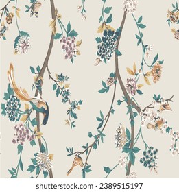 Beautiful flower motif border elements vector illustration
