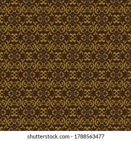 beautiful flower motifs and art work on Javanese batik design with simple green olive color design.