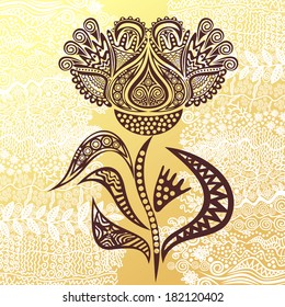 Beautiful flower nature pattern background vector illustration