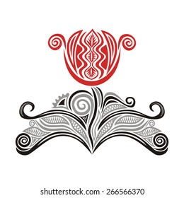 Beautiful flower nature pattern design element vector illustration
