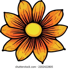Beautiful flower on white background 