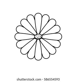 Beautiful flower ornament icon vector illustration graphic design