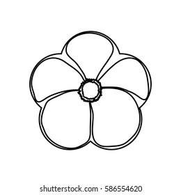 Beautiful flower ornament icon vector illustration graphic design