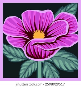 Beautiful flower paper cut for decor interior design. Vector illustration