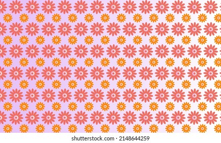 Beautiful Flower Pattern Background Flat Design