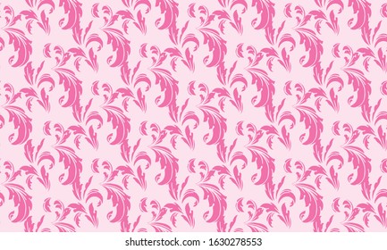 Beautiful flower pattern background for valentine, with leaf and floral design.