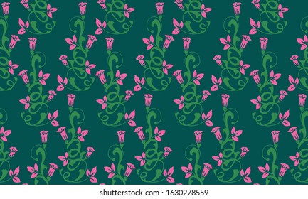 Beautiful flower pattern background for valentine, with leaf and floral design.