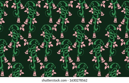 Beautiful flower pattern background for valentine, with leaf and floral design.