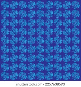 un hermoso patrón de flores con el color azul brillo lujoso decoración estilo textil