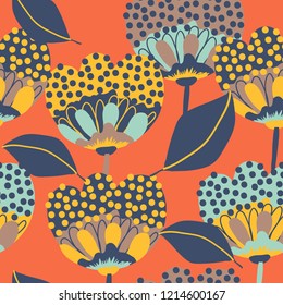 Hermoso patrón de flores. Plantilla de diseño de moda. Vector EPS10.