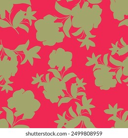 Beautiful Flower Pattern, Floral Seamless Digital Design,Watercolor Textile Allover Abstract Design.