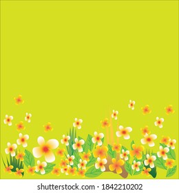 Beautiful flower pattern illustration design, copy space
