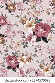 beautiful flower pattern image for fabric textile