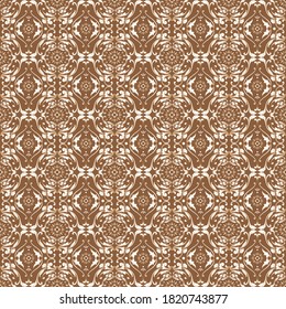 Beautiful flower pattern on Tradisional Java batik design with smooth brown color concept.