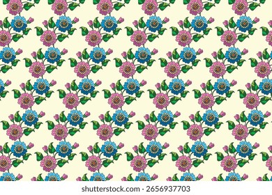 Bonito padrão de flores, padrão de rosas, folhas, buquês floral, composições de flores