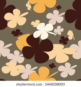 Beautiful flower pattern in small abstract flowers. Small colorful flowers. Multicolor background. Ditsy print. Floral seamless background. Vintage template for fashion prints.