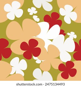 Beautiful flower pattern in small abstract flowers. Small colorful flowers. Multicolor background. Ditsy print. Floral seamless background. Vintage template for fashion prints. 