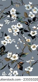 beautiful flower pattern suitable for fabric textile or wall decoration