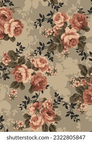 beautiful flower pattern suitable for fabric textile or wall decor