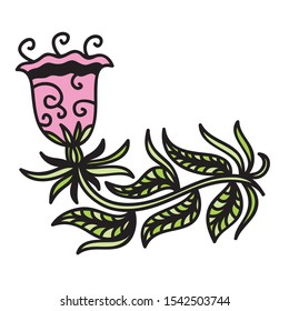 Beautiful flower pattern. Vector illustration