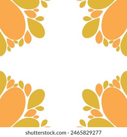 beautiful flower petal frame decoration