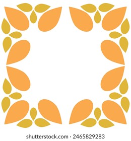 beautiful flower petal frame decoration