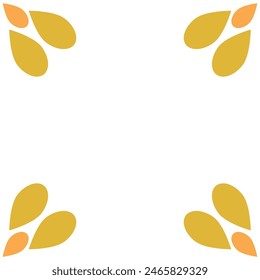 beautiful flower petal frame decoration