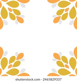 beautiful flower petal frame decoration