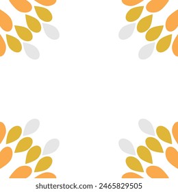 beautiful flower petal frame decoration