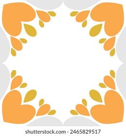 beautiful flower petal frame decoration