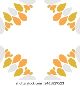 beautiful flower petal frame decoration