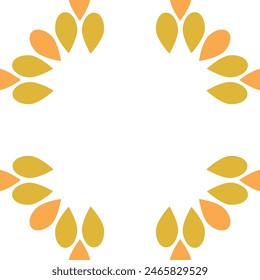 beautiful flower petal frame decoration