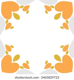 beautiful flower petal frame decoration
