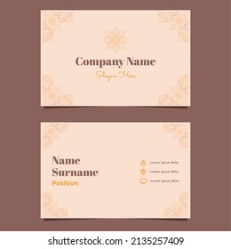 Beautiful flower petals business card template design