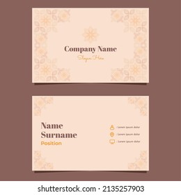 Beautiful flower petals business card template design