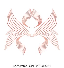 beautiful flower petals, flower line design