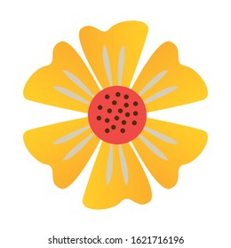 beautiful flower plant isolated icon vector illustration design