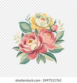 Beautiful Flower PNGs: watercolor Blooms and Doodle Illustrations. cute element, flower green, blue floral, art, floral rosa, leaves watercolour, cute design, doodle illustration, blue rose,