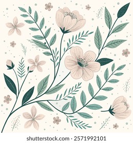 Beautiful flower of posters with flower leaves floral bouquets