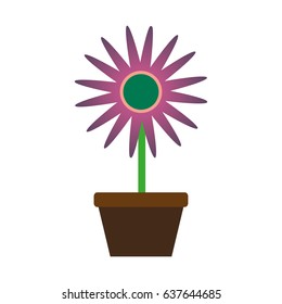 beautiful flower in a pot icon