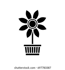 beautiful flower in a pot icon