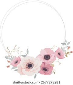 Beautiful Flower Round Border design