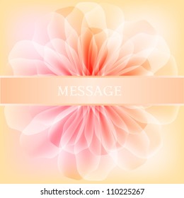Beautiful flower with satin ribbon