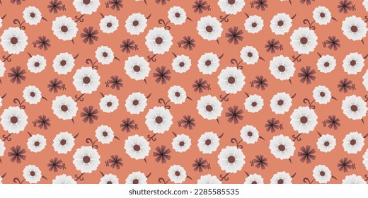 Beautiful flower seamless illustration. Cinco de Mayo theme Fill pattern. for background and elements